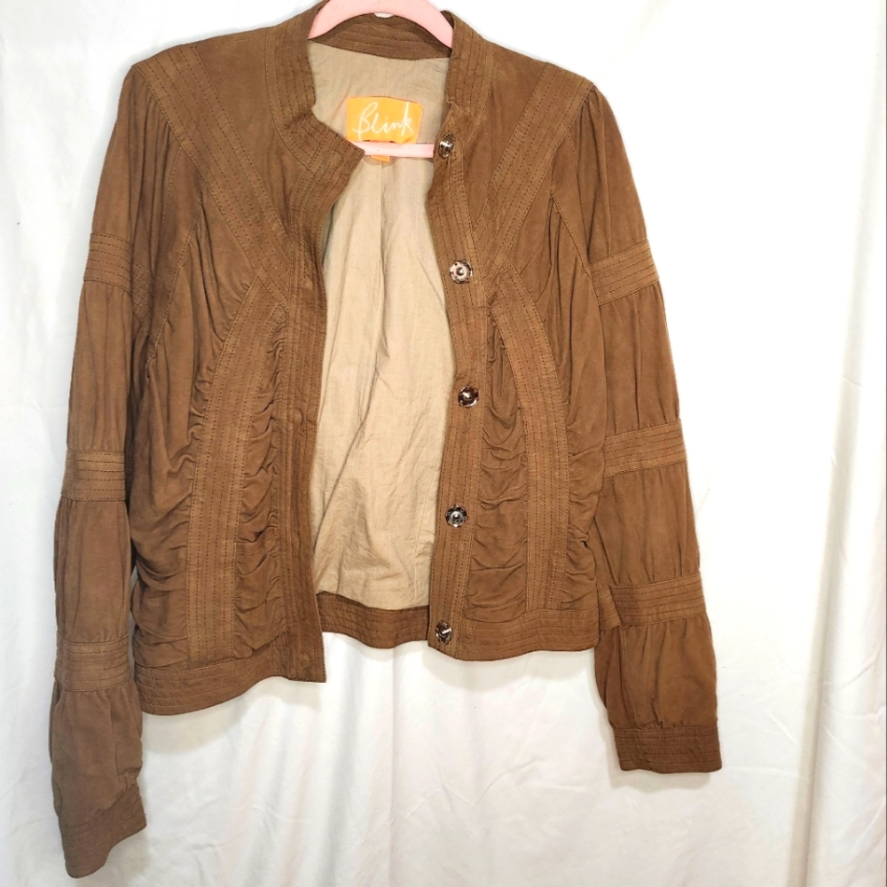 Blink- Woman's Suede Caramel Jacket